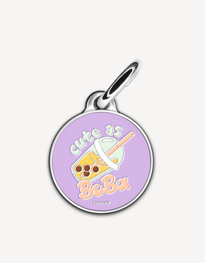 🧋"cute as boba" pet ID tag