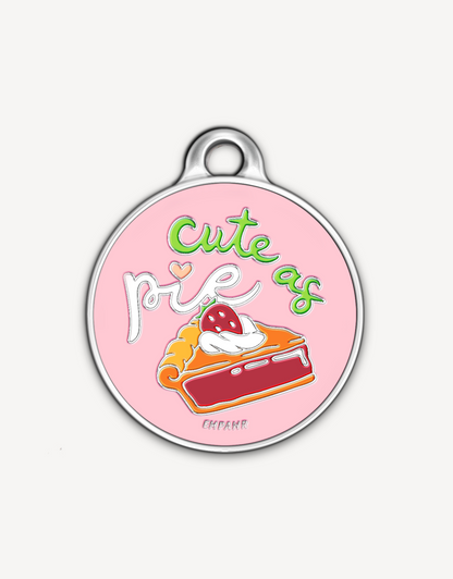 🥧“cute as pie” pet ID tag