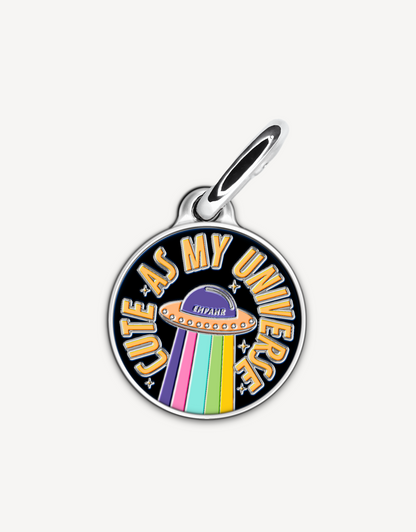 🪐“cute as my universe” pet ID tag