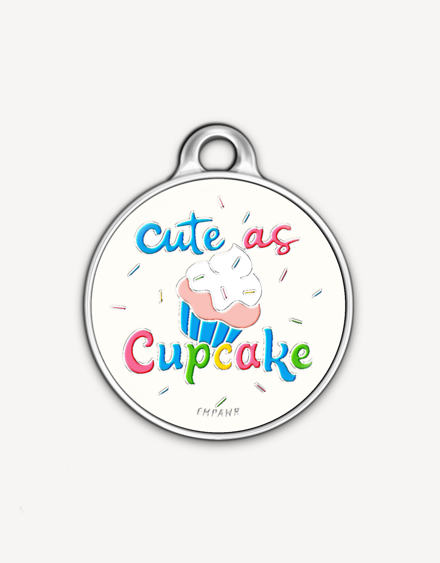 🧁“cute as cupcake” pet ID tag