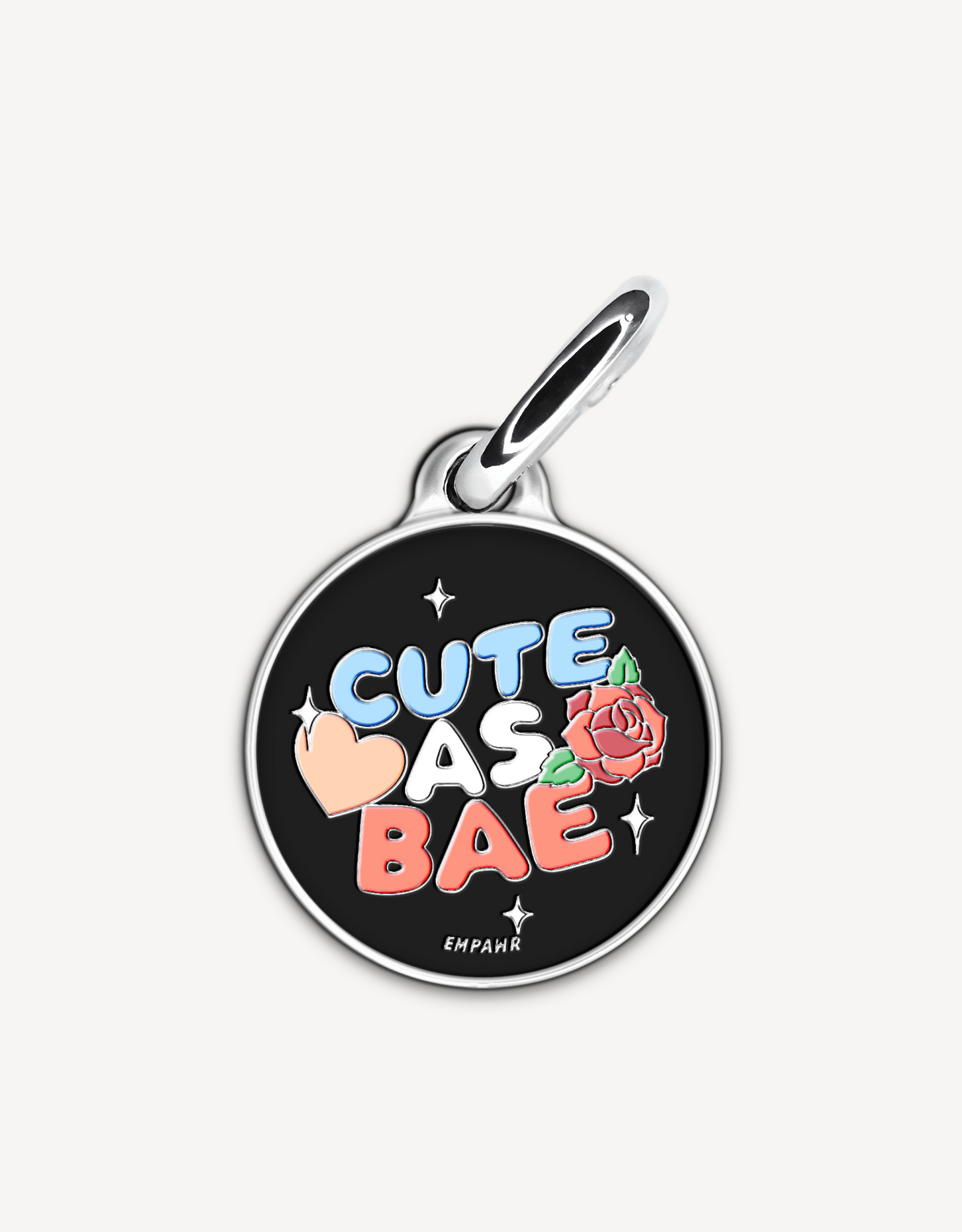 🖤“cute as bae” pet ID tag