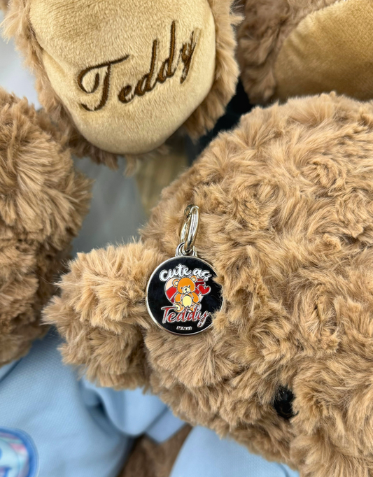🧸“cute as teddy”  pet ID tag