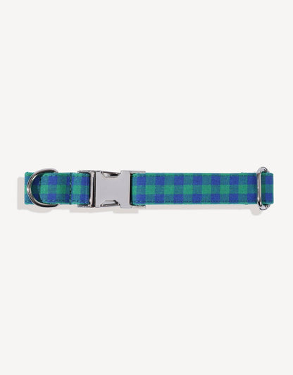 Bubblegum Blue Checkered Dog Collar - Empawr