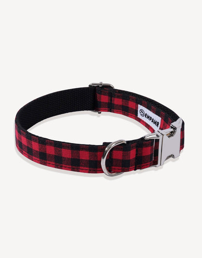 Buffalo Red Checkered Dog Collar - Empawr