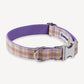 Lilac Purple Plaid Dog Collar - Empawr
