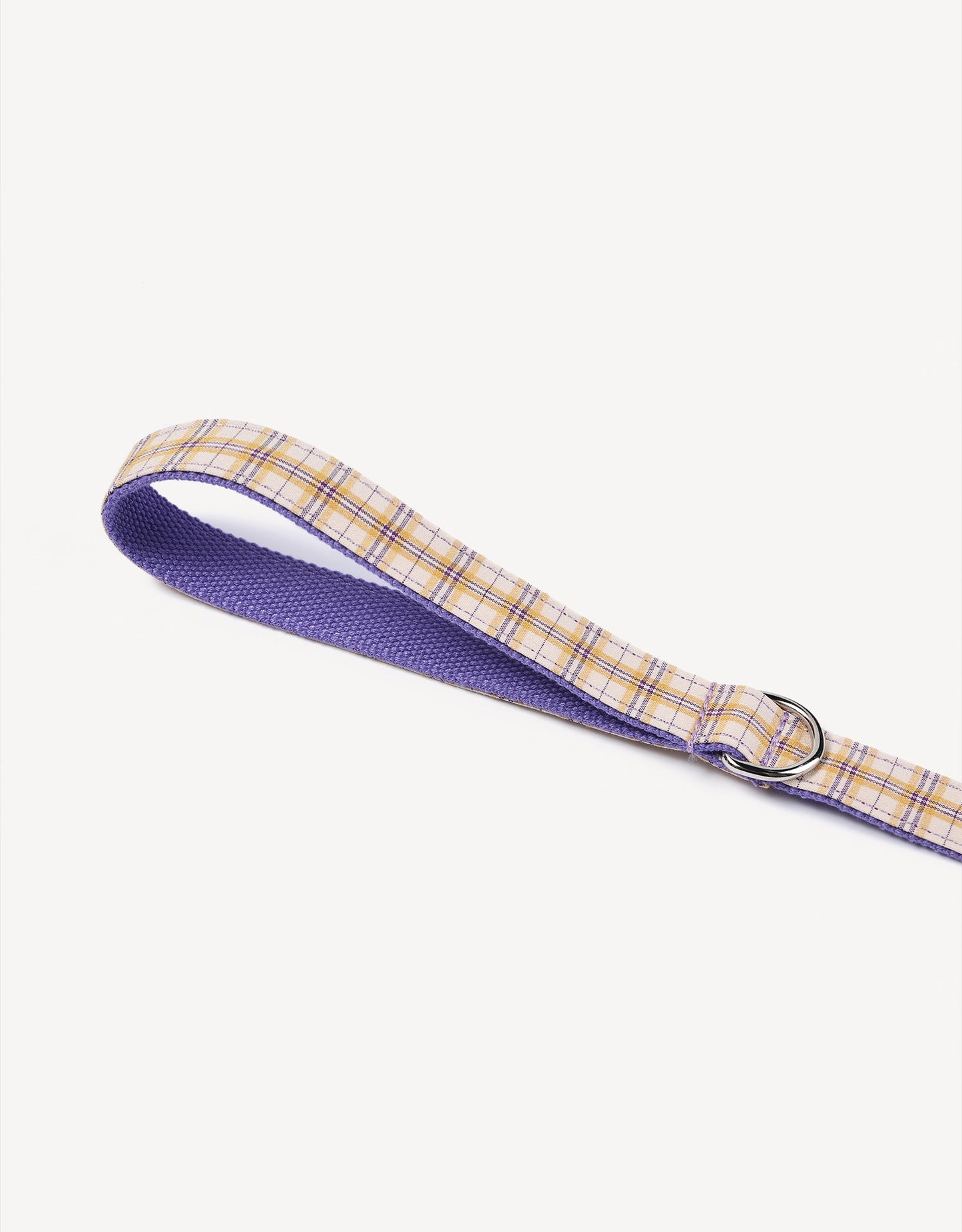 Preppy Plaid Dog Leash - Lilac Purple