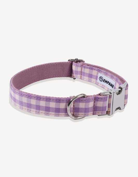 Princess Purple Checkered Dog Collar - Empawr