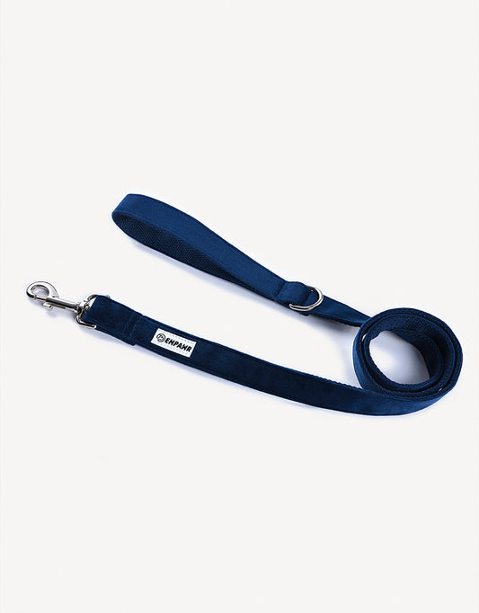 royal luxe dog leash - sapphire blue